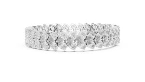 9Kt White <b>Gold</b> Pear Diamond Bracelet 66 Stones 17.582Ct High Jewelry Luxury Couture Statement Bracelet Bridal Party Wear Luxe - Product Image 3