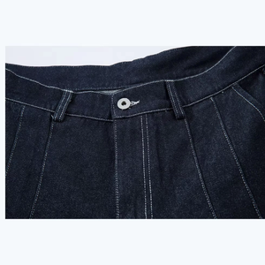 Jeans en denim coupe droite Y2K, taille haute, effet délavé soleil, broderie 3D, sur mesure, fabrication OEM pour vêtements streetwear - Product Image 6