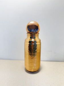 Premium Hammered Pure Copper Water Bottle 1300ml Handcrafted Dimpled Ayurvedic Flask Mirror Polished Gym Sports Metal Drinkware - Product Image 3