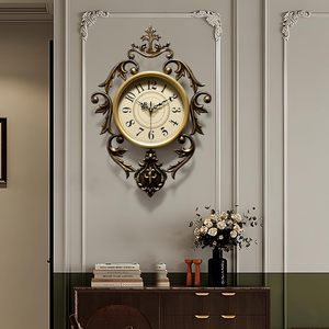 Vintage Wall Clocks Living Room,Elegant Retro Silent Wall Clock,Decorative Antique Victorian Wall Clocks <b>Battery</b> <b>Operated</b> - Product Image 3