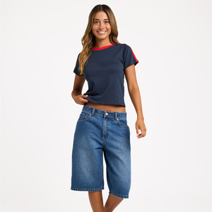 Camiseta Corta de Algodón con Estampado Gráfico para Mujer, Corte Regular, Estilo Urbano, Calidad Premium, Mangas Cortas - Product Image 4