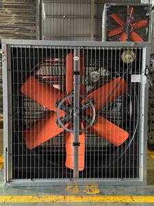พัดลมระบายความร้อนในโรงเรือนแบบขับเคลื่อนด้วยสายพานโดยตรง รุ่น Poultry Hammer SHRV-1100 โครงเหล็กชุบสังกะสี สำหรับการหมุนเวียนความเย็นในโรงเรือน - Product Image 4