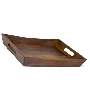 Plateau de service en bois de manguier de super qualité de forme rectangulaire avec poignées sculptées à la main pour un bar et un restaurant exportateur en gros - Product Image 5