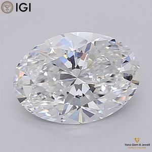 Diamante Cultivado en Laboratorio CVD con Certificación IGI, Color E, Claridad VVS1, 1.50 Quilates, Corte Ovalado, para Anillo de Compromiso - Product Image 1