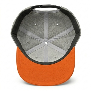 INJAE OEM Custom <b>Flat</b> Bill Snapback <b>Hat</b> 6 Panel Structured Polyester/Cotton Unisex Adjustable Raised Embroidery Private Label - Product Image 3