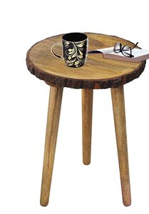 Support à plantes rustique en bois, tabouret rond pour plantes, support pour pot de fleurs en bois pour salon, balcon, bureau - Product Image 4