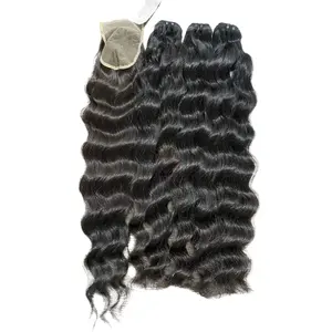 Pacote do cabelo da onda profunda do cabelo do cabelo do Weave nenhum emaranhado nenhum derramamento nenhuns piolhos nenhum cabelo humano da onda profunda crua do cheiro