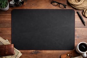 Handmade Real Leather Mouse <b>Pad</b> Anti Slip Suede Base Desk Mat Personalized Executive <b>Writing</b> <b>Pad</b> for Computer LMP-0017 - Product Image 2