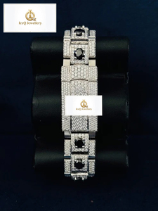 Fully Iced Out Bling Fashion Wristwatch Sparkling Stone <b>Set</b> VVS Moissanite Diamond Hip Hop Luxury <b>Watch</b> for Men - Product Image 2