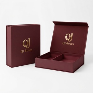 Emballage de luxe vert avec couvercle à rabat, boîtes rigides en carton personnalisées, boîtes pliantes avec fermeture magnétique, boîte cadeau - Product Image 2