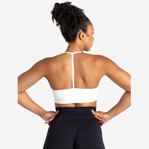 Soutiens-gorge de sport pour femmes, personnalisés, unis, respirants, confortables, 100% polyester élasthanne, prix de gros usine - Product Image 3