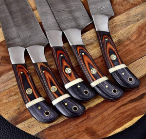 Juego de Cuchillos de Cocina LEGACY BLADES de 5 Piezas, Acero de Damasco, Colección de Cuchillos Profesionales para Chef, Logotipo Personalizado, Fabricante OEM ODM - Product Image 6