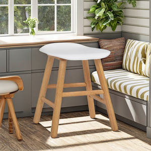 High Quality Solid Wood <b>Stool</b> with Comfortable Ergonomic Seat Tapered <b>Wooden</b> Legs for Dining, Kitchen & Home Furniture Use - Product Image 1