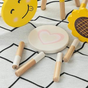 Kids Scandinavian Design Solid Wood <b>Stool</b> & Toddler Chair Potty Seat Matte Varnishing Tabletop Furniture for Nursery <b>Bathroom</b> - Product Image 2