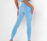 Leggings de yoga personnalisés pour femmes, taille mi-haute, vintage, sans couture, longueur genou, tricotés, pour la gym et l'entraînement