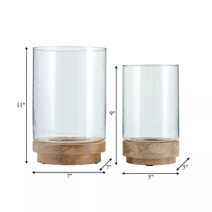 Classic Design Metal Hurricane Candle Holder Aluminum Base Decorative Candle Stand for <b>Table</b> Christmas Home Decor Customization - Product Image 4