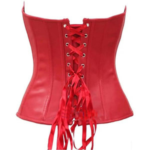 Salva Leather <b>Women's</b> Black 100% Leather Corset <b>Waistcoat</b> V-neck Zipper Closure Lace-Up Back Casual Style Waterproof Digital - Product Image 2