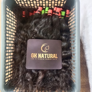 Extensions de cheveux humains en vrac de qualité supérieure, sans perte ni nœuds, pour tresses - Product Image 1