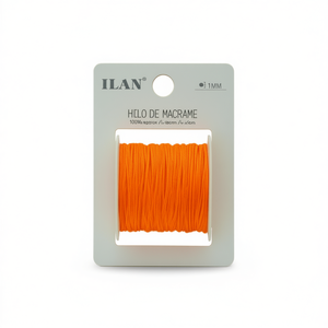 Filo per macramè ILAN 1 mm arancione, circa 100 m, per lavori artigianali - Product Image 1