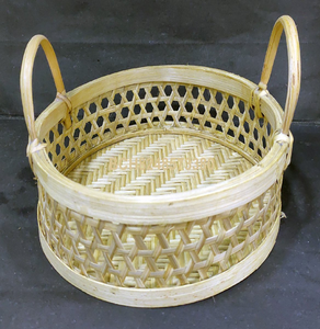 Stunning Rectangular Woven Bamboo Storage <b>Garden</b> Planter <b>Baskets</b> Standing Feet Tall Handle Eco-Friendly Luxury Hotel Use <b>Hanging</b> - Product Image 4