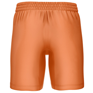 Pantalones Cortos Deportivos de Punto de Secado Rápido para Hombre, Color Naranja, con Franja Lateral, Cintura Elástica, Corte Casual, Cierre con Cordón - Product Image 3