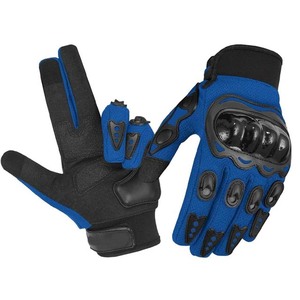 Gants de moto sportifs bleus et noirs, longueur poignet, en polyester respirant, pour le cyclisme printemps-été, utilisation extérieure, vente en gros, cuir hiver - Product Image 5
