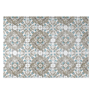 กระเบื้องบุผนังเซรามิกเคลือบเงา ลายสี่เหลี่ยมและวงกลม - Product Image 3