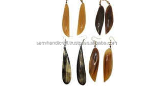 Joyería de tendencia pendiente hecho a mano joyería de moda geométrica pendientes de cuerno de búfalo forma de personalización mejor calidad - Product Image 4