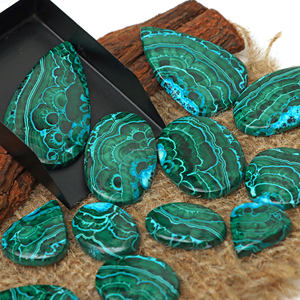 Lote al por mayor de cabujones naturales de crisocola y malaquita sueltos para la fabricación de joyas - Product Image 5