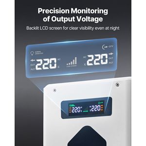 Convertitore di Tensione Industriale 2000VA 110V/220V con 2 Prese EU e USB - Trasformatore di Potenza - Product Image 5