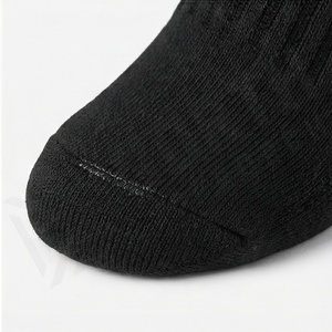 Black Crew <b>Socks</b> Solid Color Knitted Breathable Daily Wear Casual Style for Adults - Product Image 6