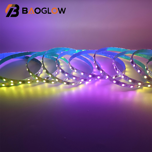 RGB White Black LED Strip Lights TV Backlight 60Leds Cuttable Dimmable Flexible Led Street Light 5V