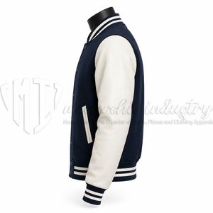 Chaqueta Varsity Personalizada para Hombre, Estilo Letterman, con Logotipo de Béisbol, Cuerpo de Lana, Mangas de Cuero, Estilo Bomber, Unisex, Casual - Product Image 5