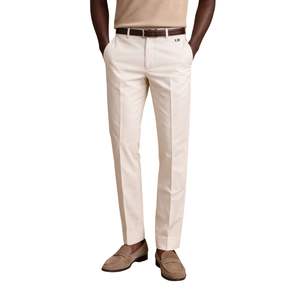 Pantalones de Corte Recto Kappa Alpha Psi Color Crema, Ropa de Fraternidad Griega con Ajuste Entallado, Estilo Clásico y Comodidad Premium - Product Image 1