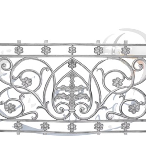 Balaji Metals BM-574 Smooth Finish Grey Cast Iron Modern Balcony Railing Panel Aluminum Iron Materials Frameless Water Rust - Product Image 3