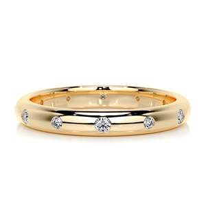 Bague de promesse en or massif 9K 10K 14K 18K avec diamant de laboratoire rond, sertie sur toute la surface, certifiée IGI, couleur DEF, clarté VS VVS - Product Image 2