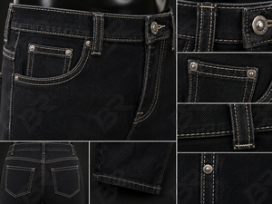 Men's Breathable Vintage Mid Waist Boyfriend <b>Denim</b> <b>Shorts</b> Straight Leg <b>Ripped</b> Hem <b>White</b> Embroidery Casual Summer Wear - Product Image 4