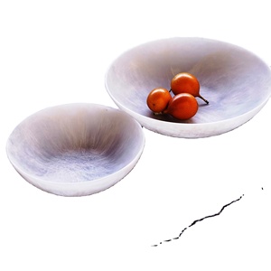 Tazón de Resina Blanco con Acabado Liso, Hecho a Mano, Ecológico, Apto para Lavavajillas, Vajilla Decorativa para Cocina, Comedor, Fiestas Premium - Product Image 1