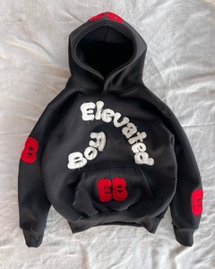 Premium Men's Boxy Cropped Sweatshirt Embossed Custom Logo Breathable Fleece Streetwear Hoodie DTG DTF Customizable Pattern - Product Image 1