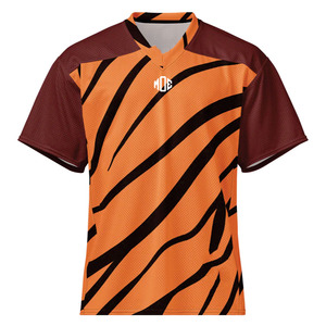 Maillot de football américain surdimensionné personnalisé avec des motifs sublimés, en mesh respirant, col en V, unisexe, vêtements d'équipe, OEM, étiquette privée, vêtements de sport - Product Image 6
