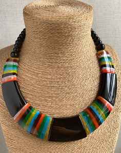 Collier chaîne en résine acrylique motif tortue, bijou fantaisie à maillons géométriques, longue boucle en plastique pour femme, ornement de cou, cadeau vestimentaire - Product Image 3