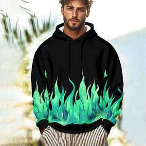 Sudadera con capucha de alta calidad, personalizada, con cremallera, corte ajustado, negra, a la moda, de invierno, 100% algodón, sublimación, con pedrería, de punto, para hombre, estilo urbano. - Product Image 4