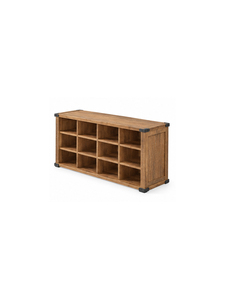 Étagère à chaussures en bois rectangulaire, type sur pied, quatre niveaux, style rustique, gain de place, 100x70CM, pour entrée - Product Image 3