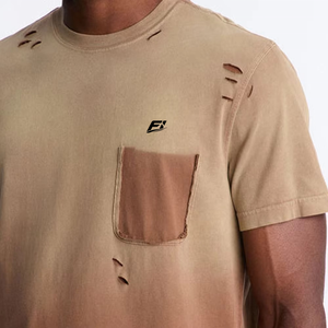 Camisetas al por mayor para hombre con cuello redondo, 200 GSM, de algodón lavado, estilo vintage desgastado, oversize, streetwear, camisetas personalizadas, proveedor a granel, EE. UU. - Product Image 3