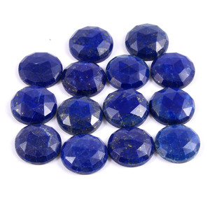 Lapis Lazuli Facetté Coupe Rose Ronde, Pierre Précieuse en Vrac, Qualité Supérieure, Prix Usine, pour la Fabrication de Bijoux - Product Image 1