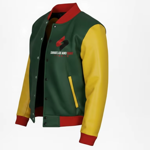 Veste décontractée pour homme, style universitaire, en mélange de coton, boutonnée, color block, légère, tendance streetwear, vente en gros - Product Image 1