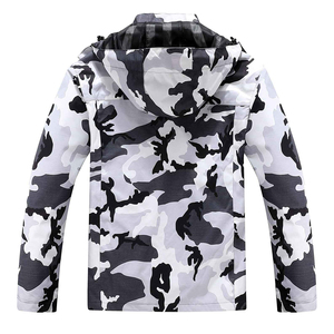 Customizable 100% Polyester Men's Windbreaker <b>Jacket</b> <b>Plus</b> <b>Size</b> Hooded Collar <b>Waterproof</b> Breathable High Quality for Winter - Product Image 4