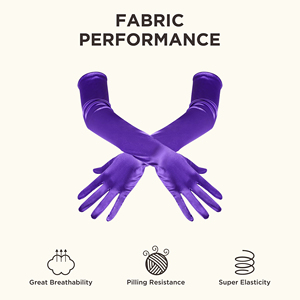 Gants longs en polyester respirant et durable, accessoire de mode, tissu léger, haute performance, gants pour femmes - Product Image 3
