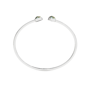 Premium BLAZELS <b>INFINITY</b> 925 Sterling Silver High Finish Trendy Adjustable Twister <b>Bracelet</b> Bangles Labradorite Rough Shape - Product Image 3