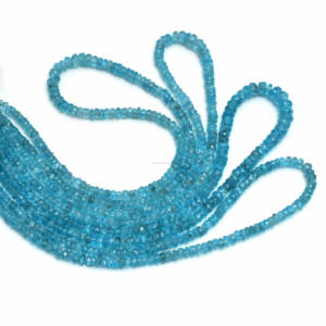 Natural Blue Appetite Faceted Rondelle Shape 16 Inches Strand Gemstone <b>Beads</b> Loose Stone Use <b>Making</b> <b>Bracelet</b> <b>Making</b> Jewelry - Product Image 3